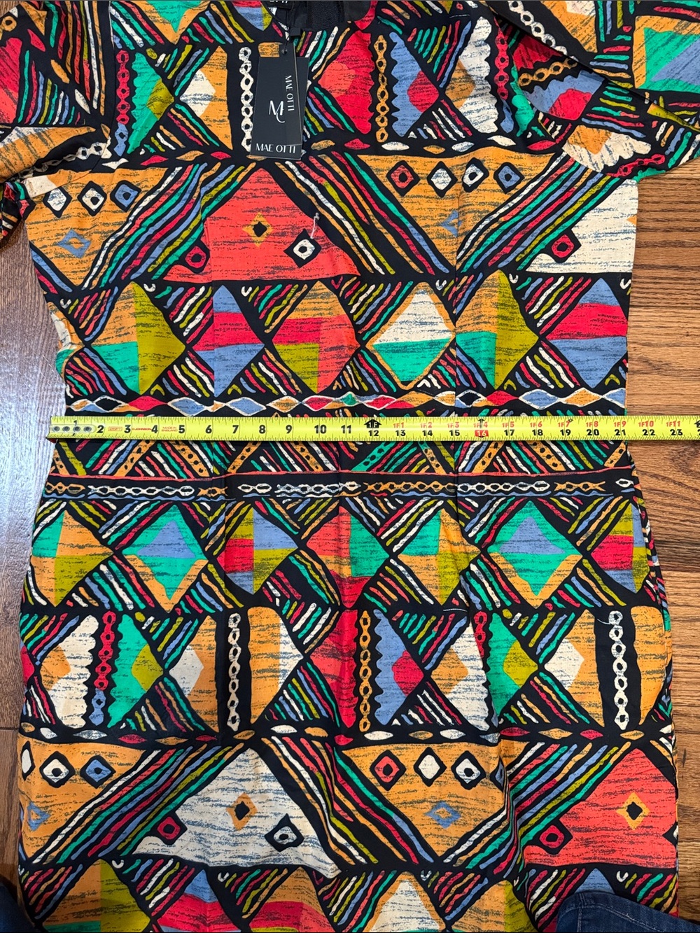 MAE OTTI-AFRICAN PRINT puffed long sleeve DRESS - Picture 8 of 16